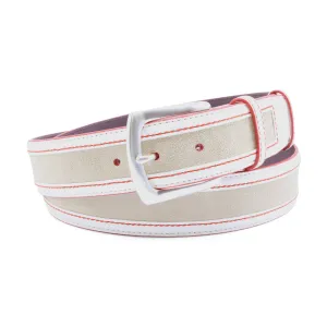 Coltrane Sport White/Stone/Red Mix Belt