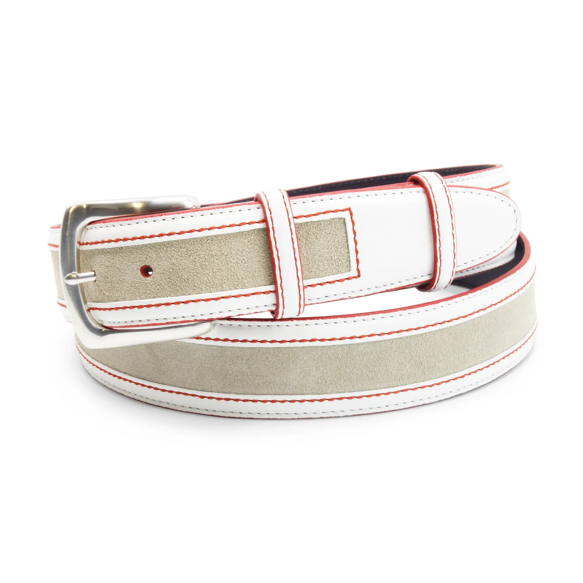 Coltrane Sport White/Stone/Red Mix Belt