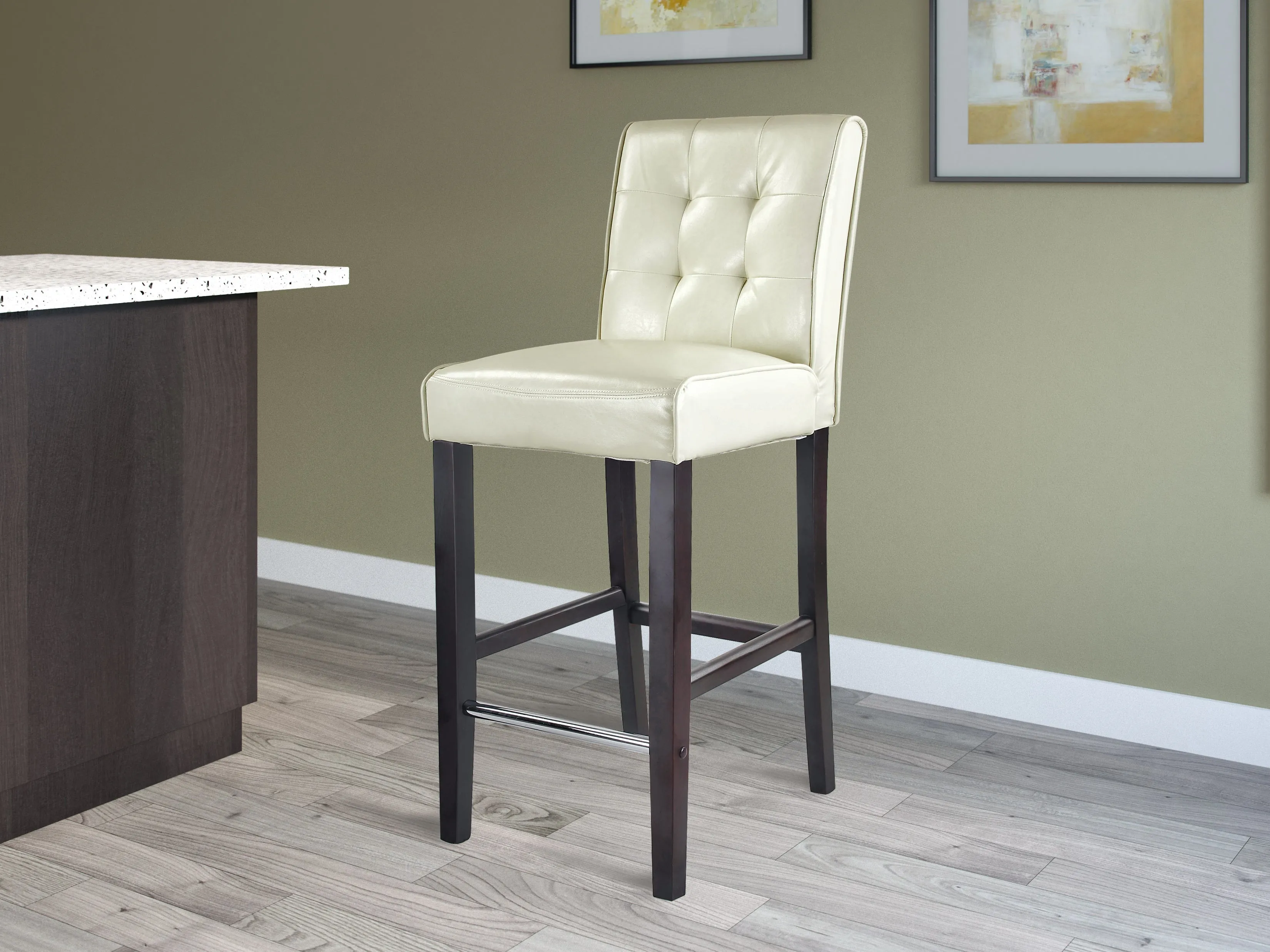 Cream Bar Height Bar Stool