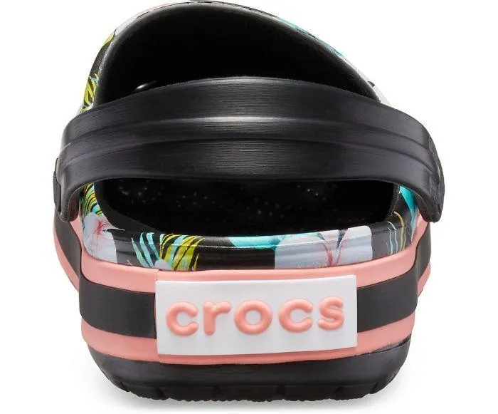 Crocband Seasonal Graphic Black/Floral Unisex Clog-205579-0cv