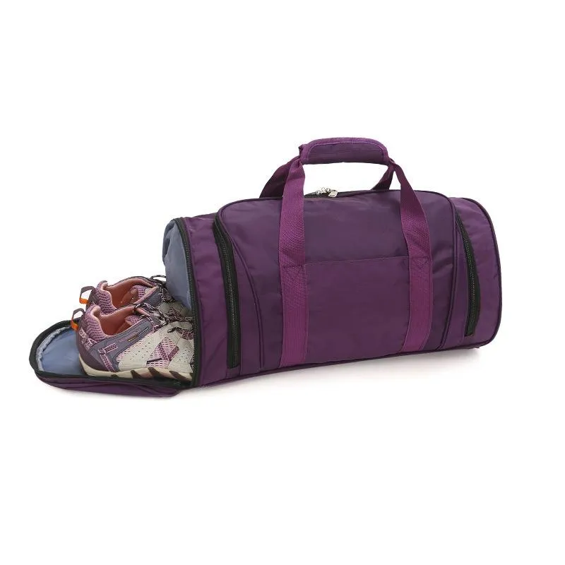 Cylinder shape fitness travel bag