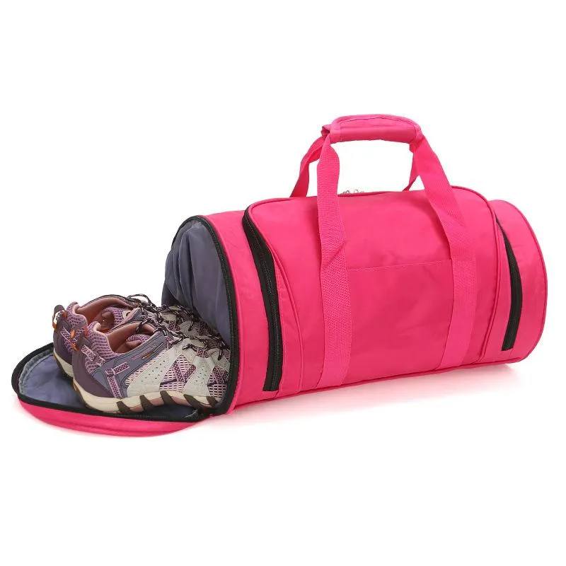 Cylinder shape fitness travel bag