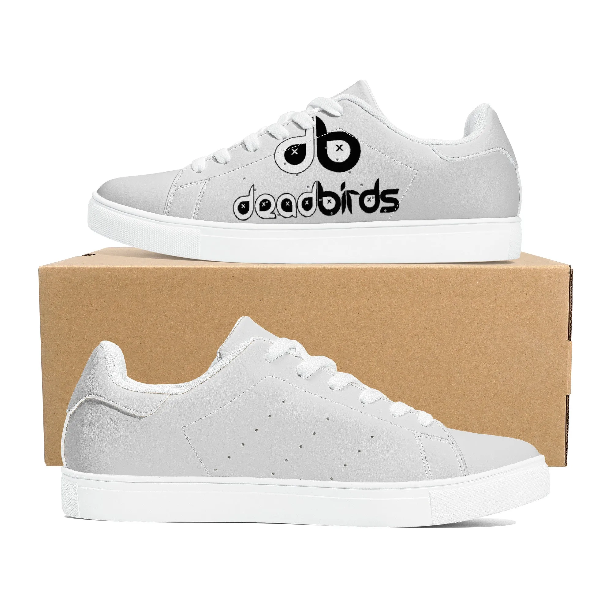 Dead Birds Vegan Leather Sneakers | Low Top Customized | Shoe Zero