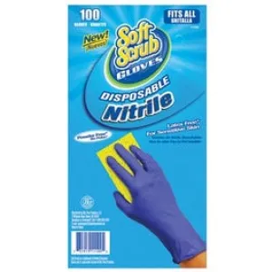 Disposable Nitrile Gloves, Latex & Powder Free, Blue, One Size, 100-Ct.