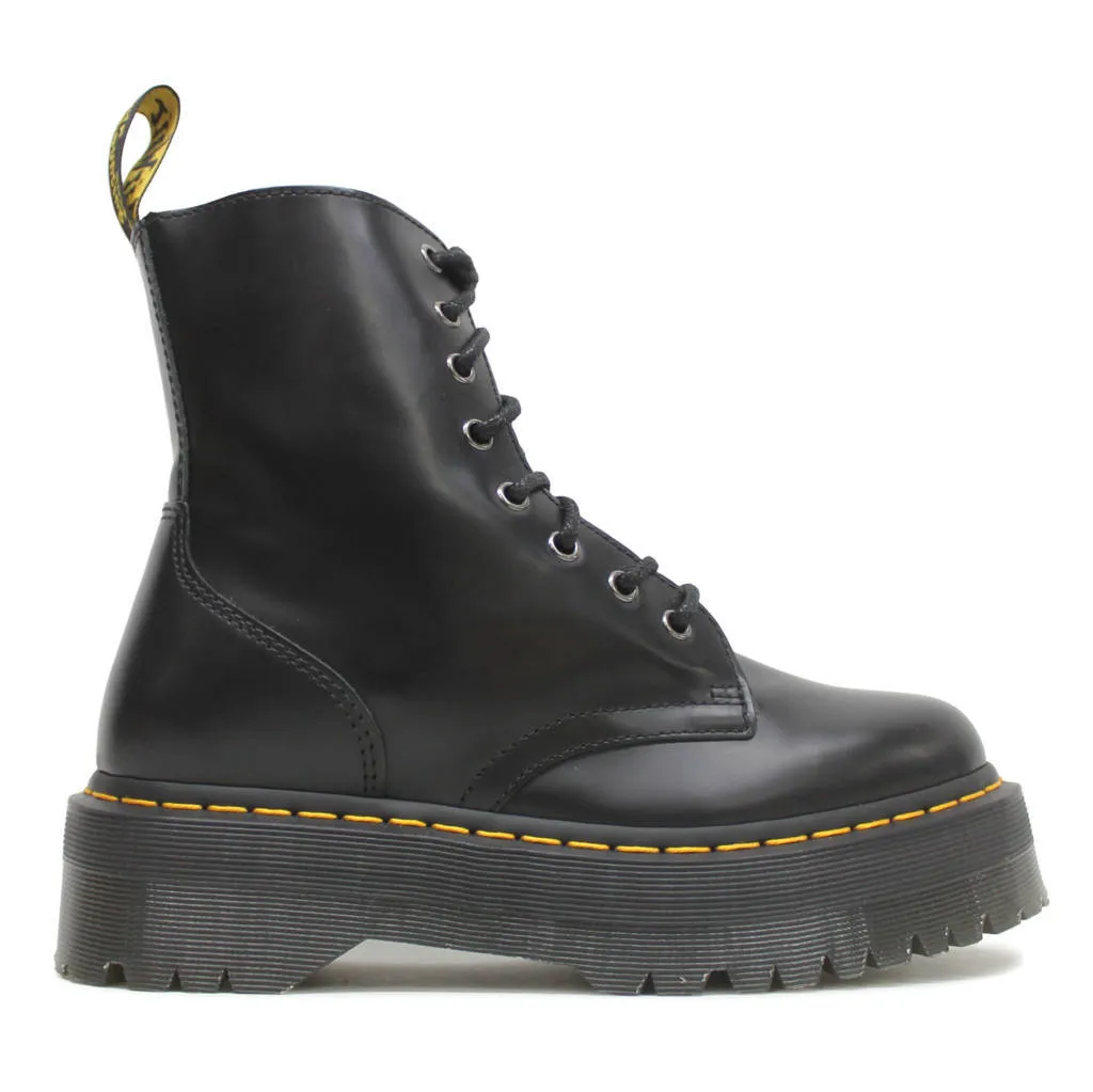 Dr. Martens Jadon Black Unisex Smooth Leather Mid-calf 8-eye Boots - UK 7