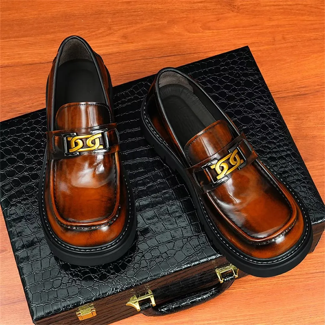 Eleganza Urbano Classy Cowhide Slip-On Dress Shoes