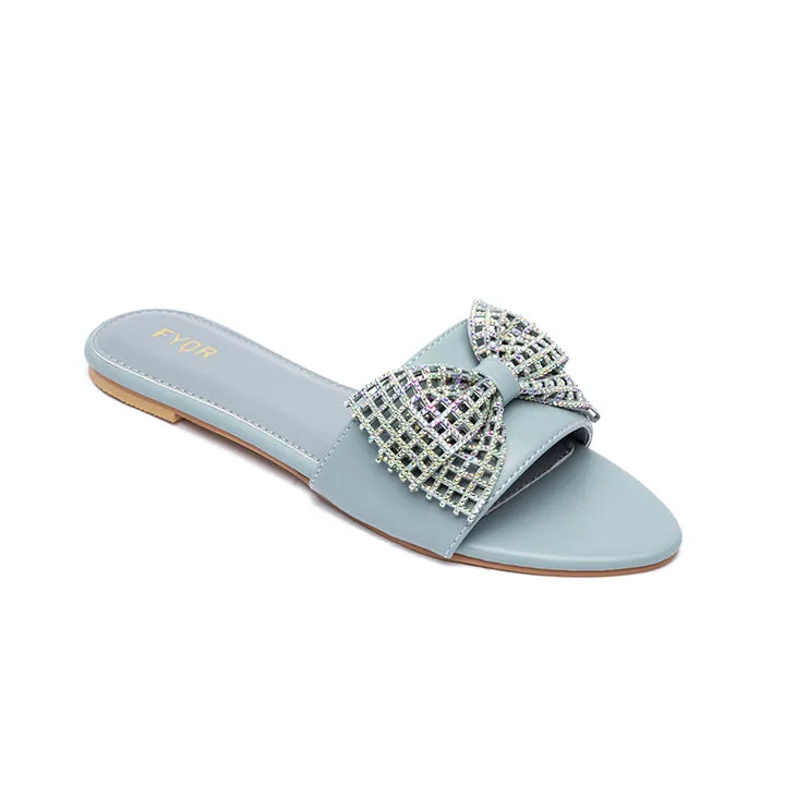 Embellished Bow Flat Sandal MY 216