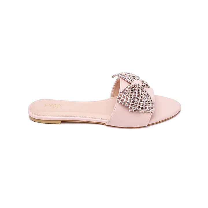 Embellished Bow Flat Sandal MY 216