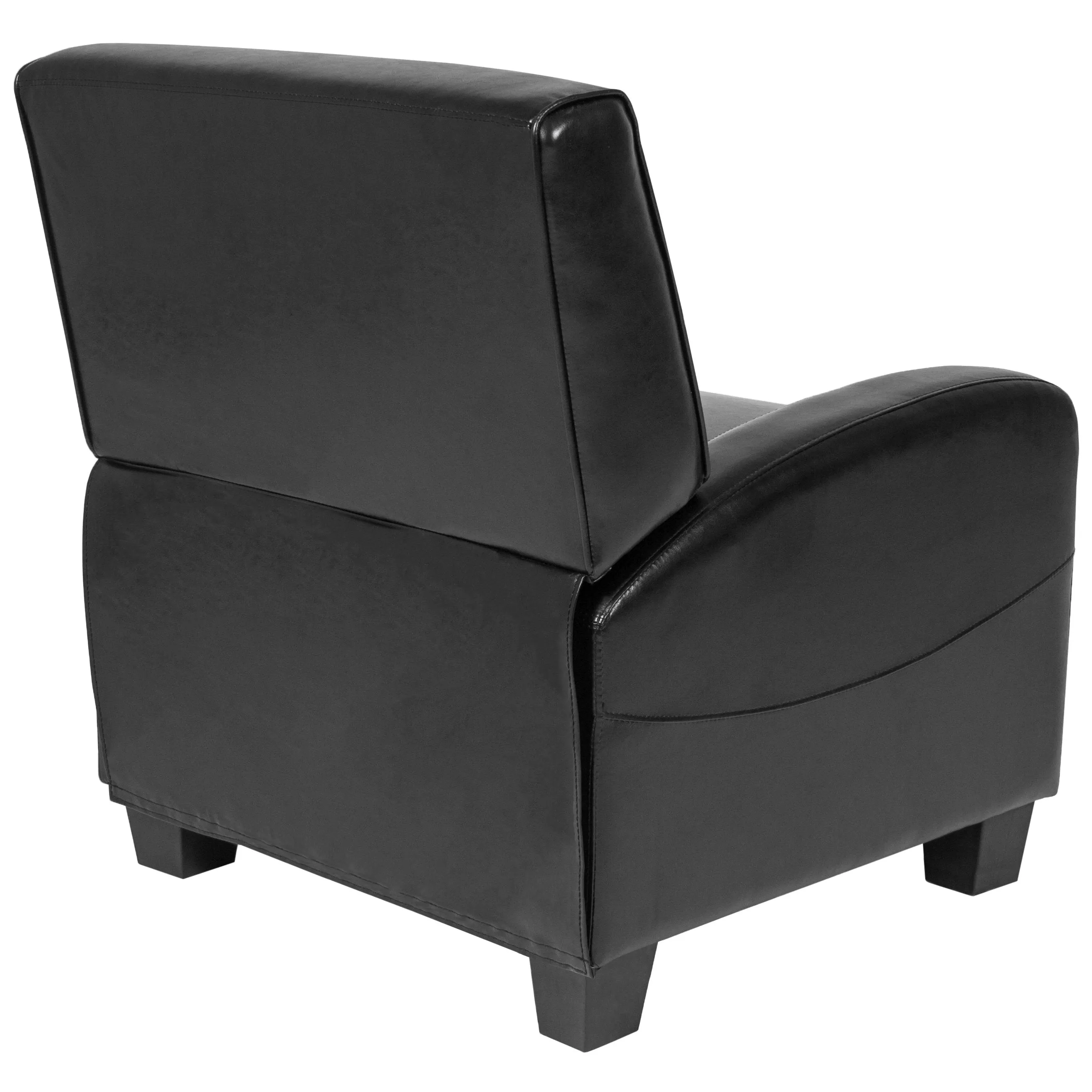 Faux Leather Recliner Chair - Black