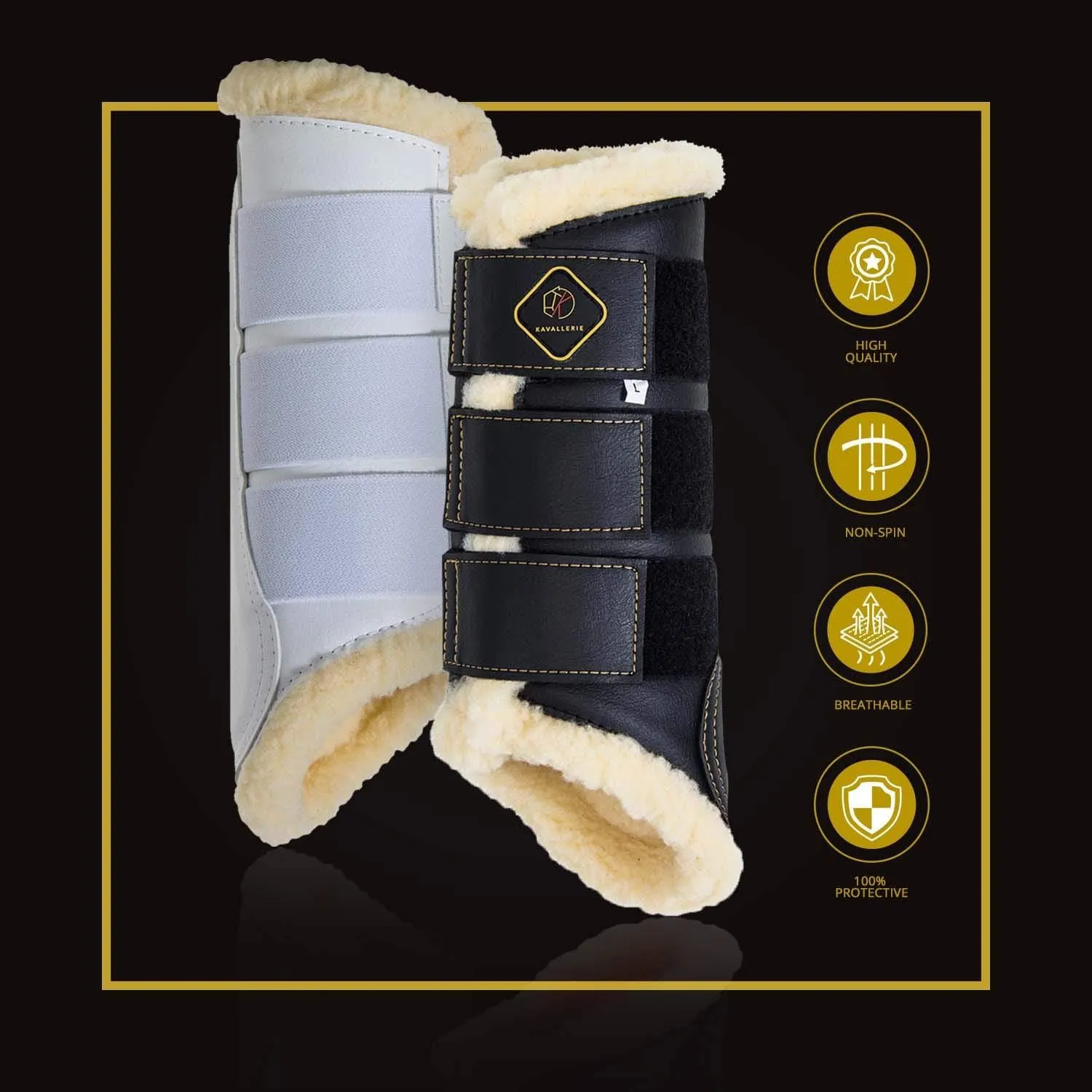 Fleece-Lined Dressage Horse Boots