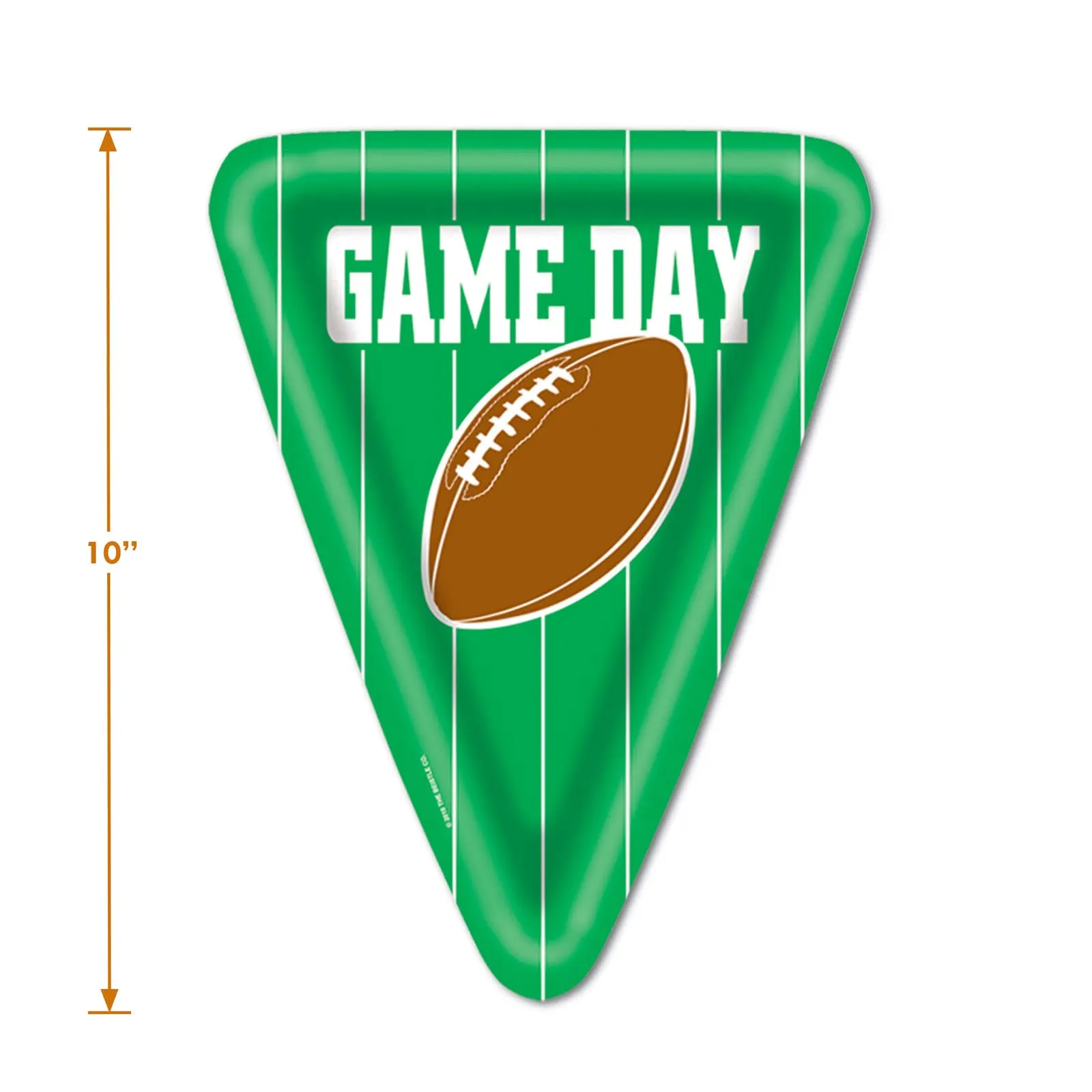 Football Party Pizza Slice Shaped Plates and Lunch Napkins (Serves 16)