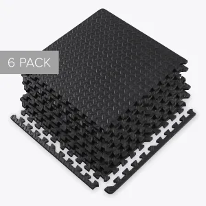 Gaiam Essentials Interlocking Fitness Mat (Pack of 6)