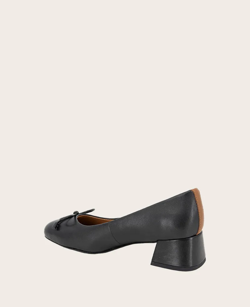 GENTLE SOULS - Lancine Leather Bow Heel