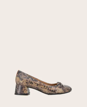 GENTLE SOULS - Lancine Snakeskin Leather Bow Heel