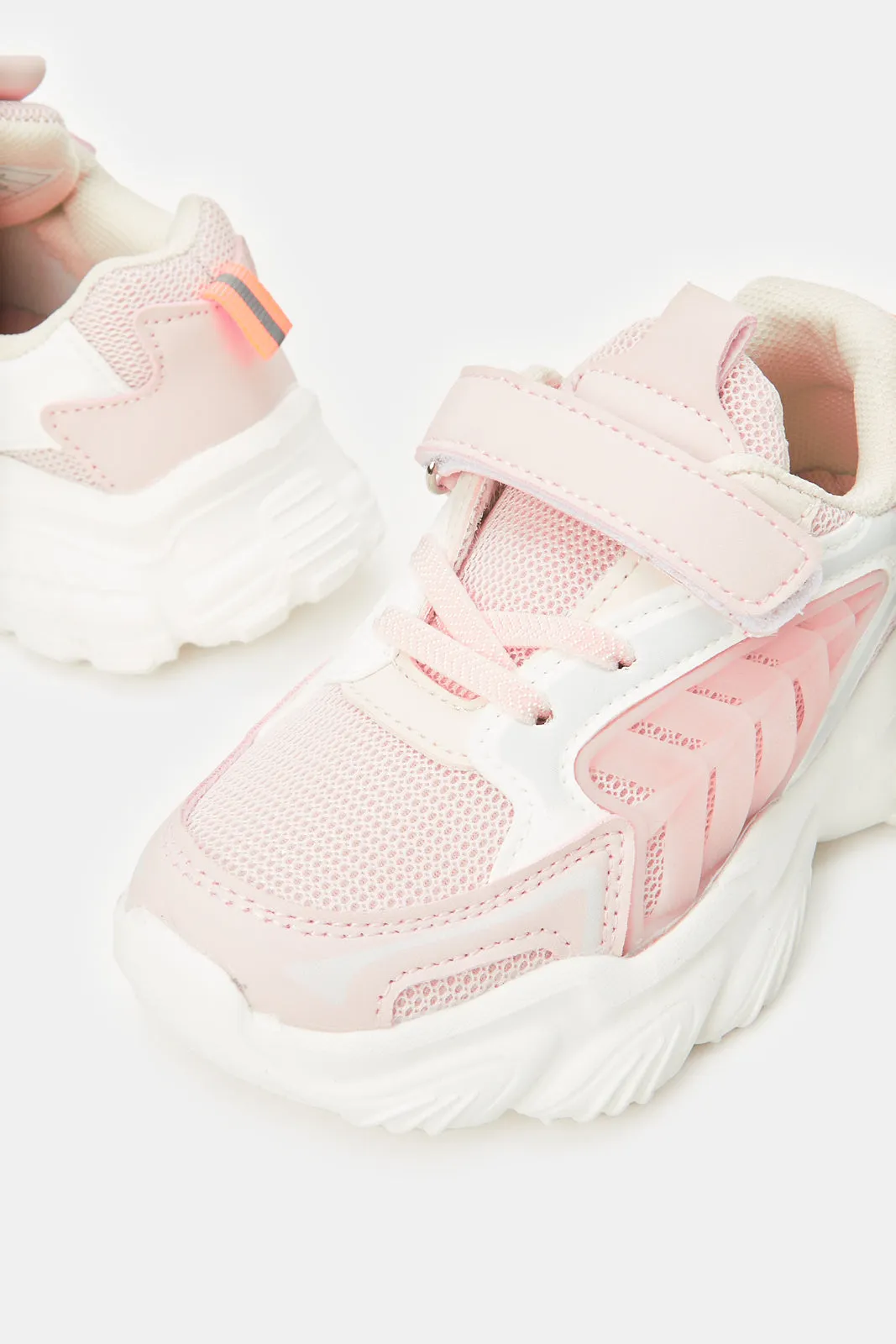 Girls Pink Chunky Trainers