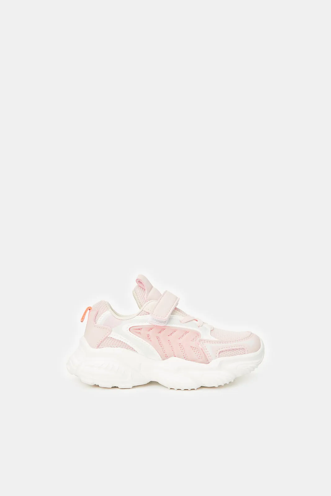 Girls Pink Chunky Trainers