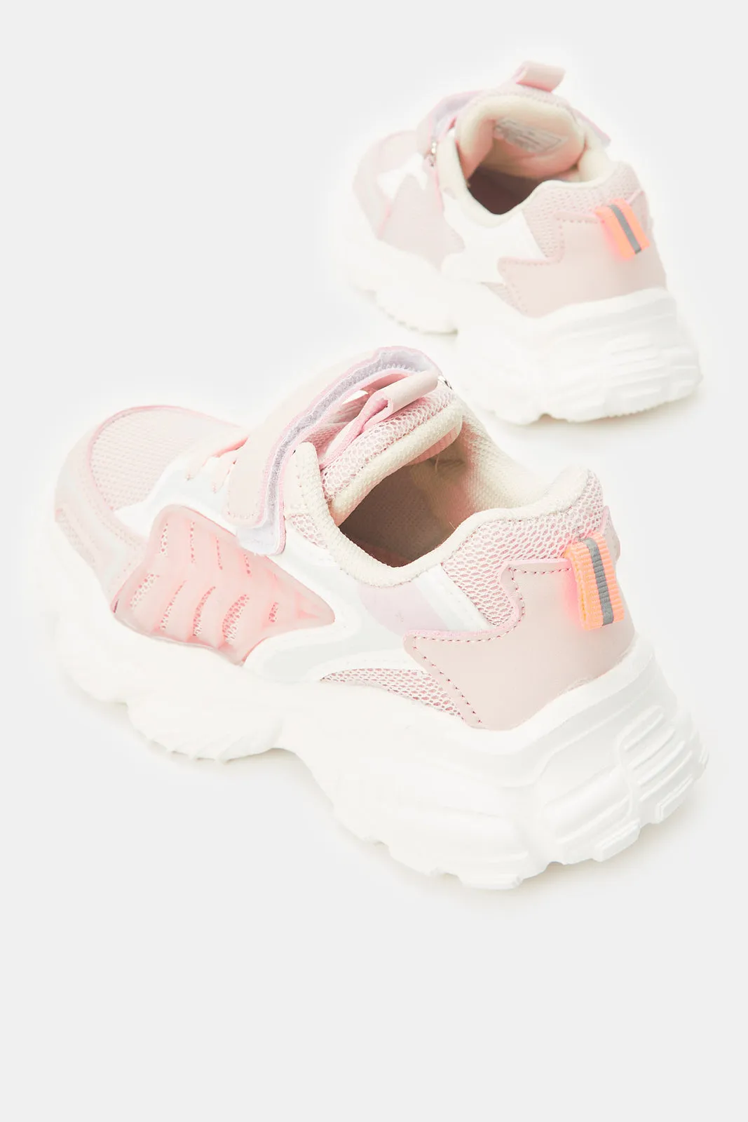 Girls Pink Chunky Trainers