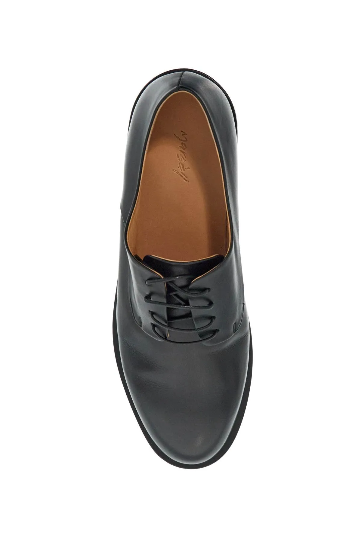 Glossed Leather Derby Shoes