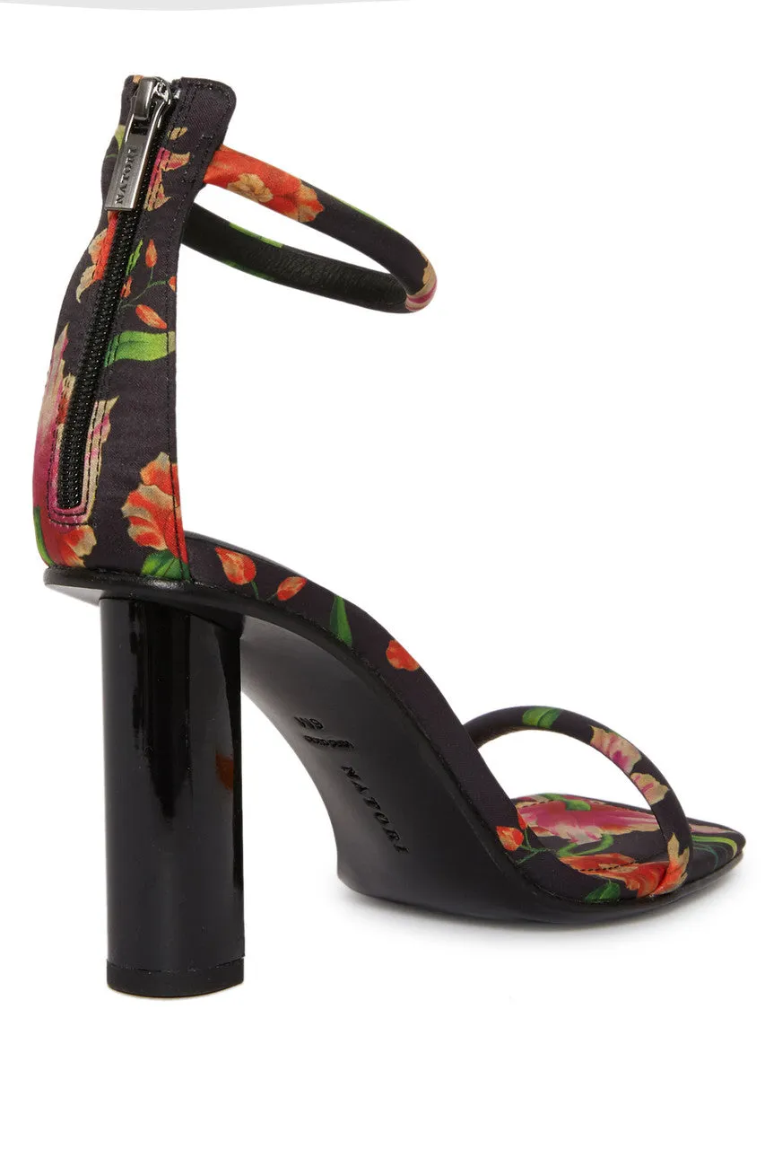 Glow Chikayo Satin Block Heel Sandal