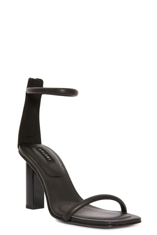 Glow Nappa Leather Block Heel Sandal