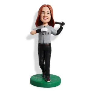 Gray Suit Baseball Custom Figure Bobblehead