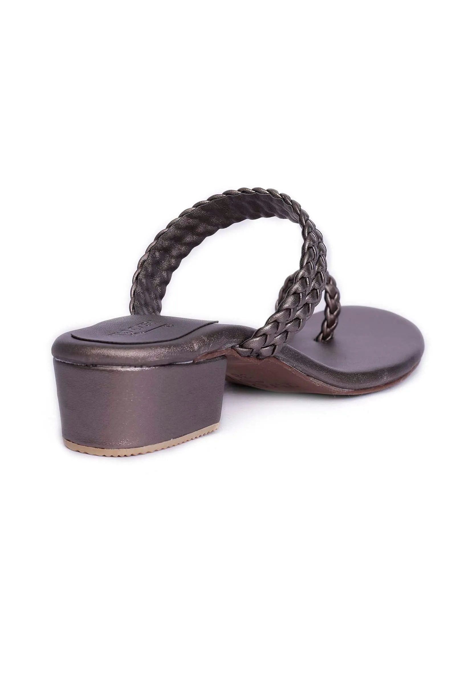 Grey Knotted Cruelty Free Leather Sandals