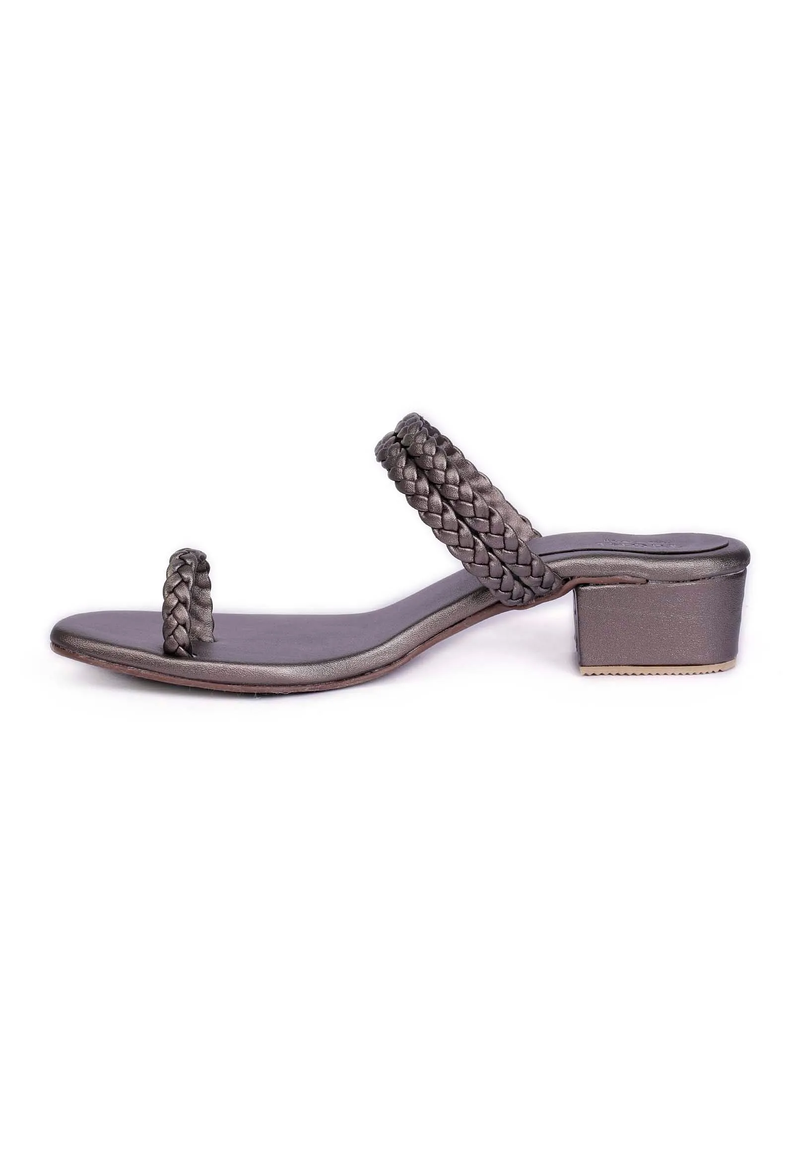 Grey Knotted Cruelty Free Leather Sandals