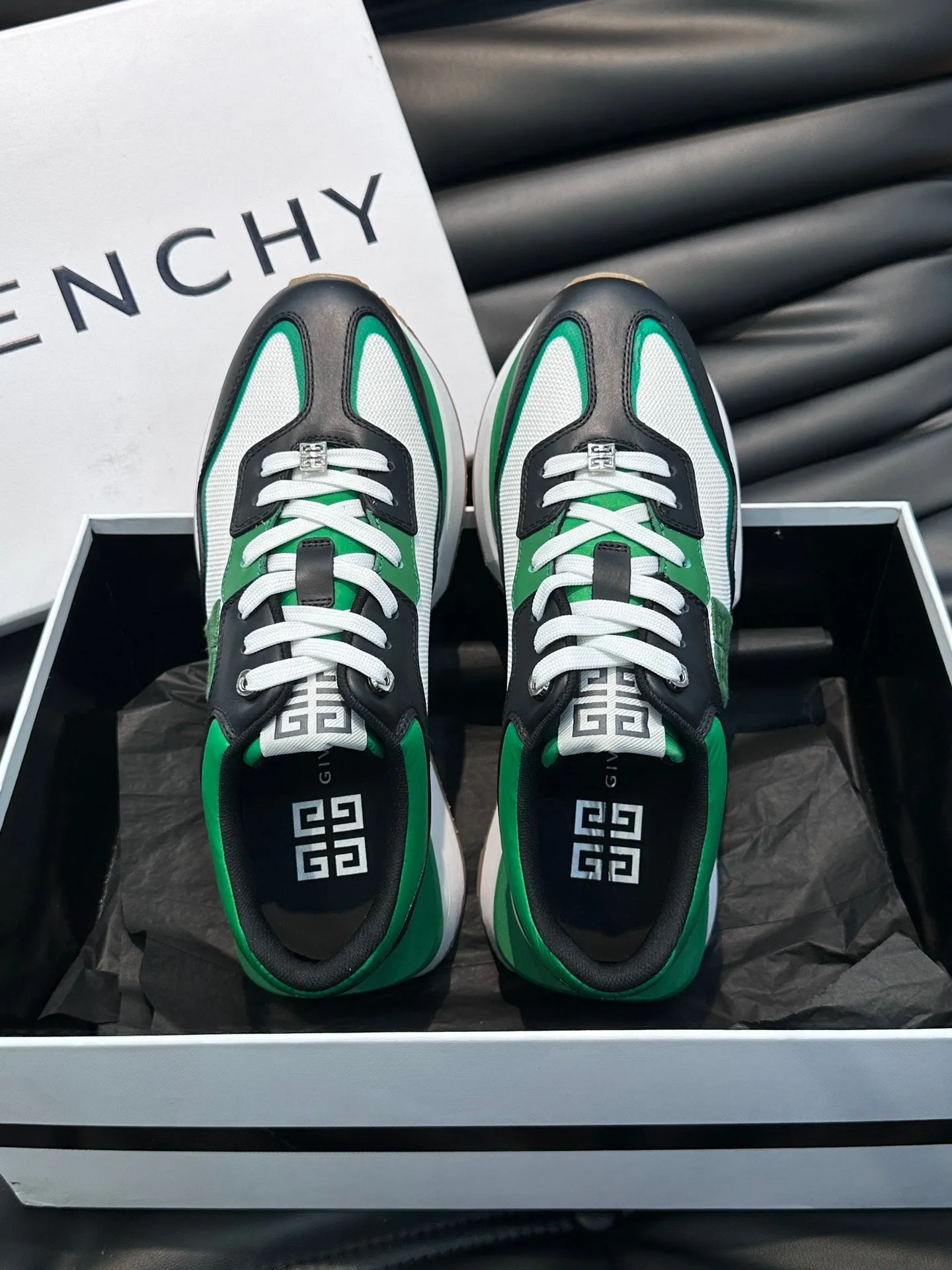 GVC Black and Green Sneakers-010