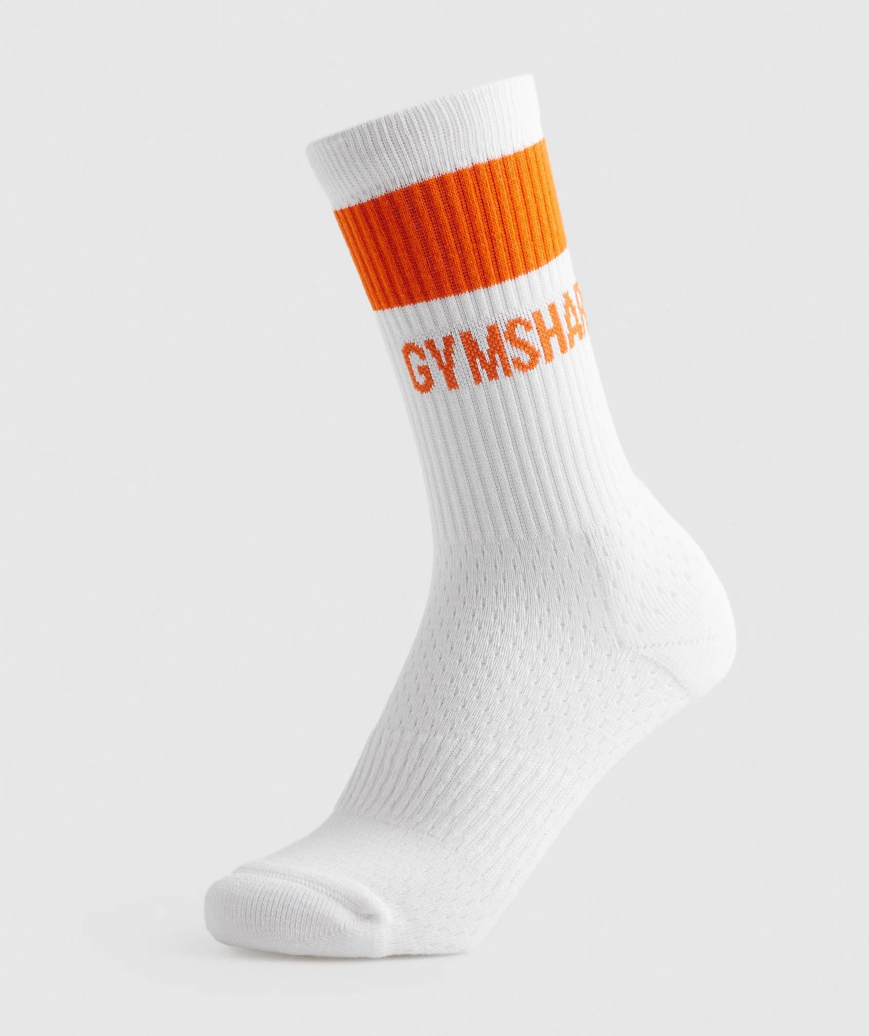 Gymshark Premium Logo Crew Socks - Sports Orange