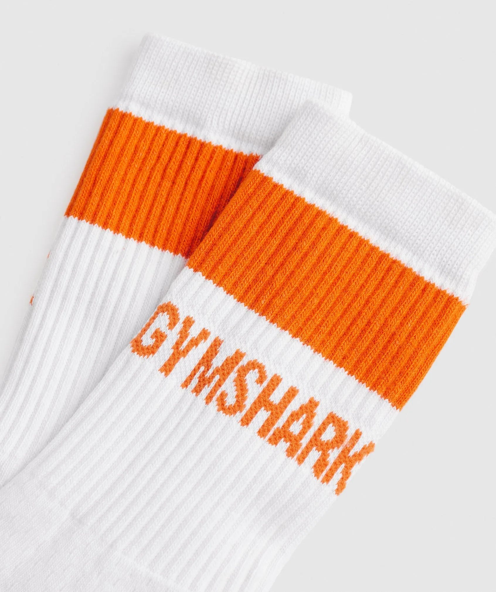 Gymshark Premium Logo Crew Socks - Sports Orange