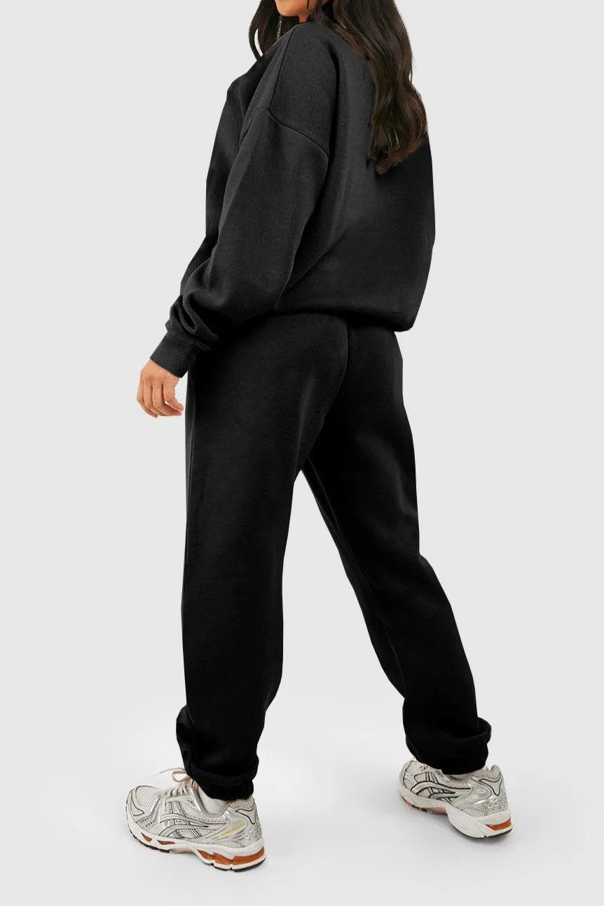 Half Zip Top and Pants Tracksuit Set