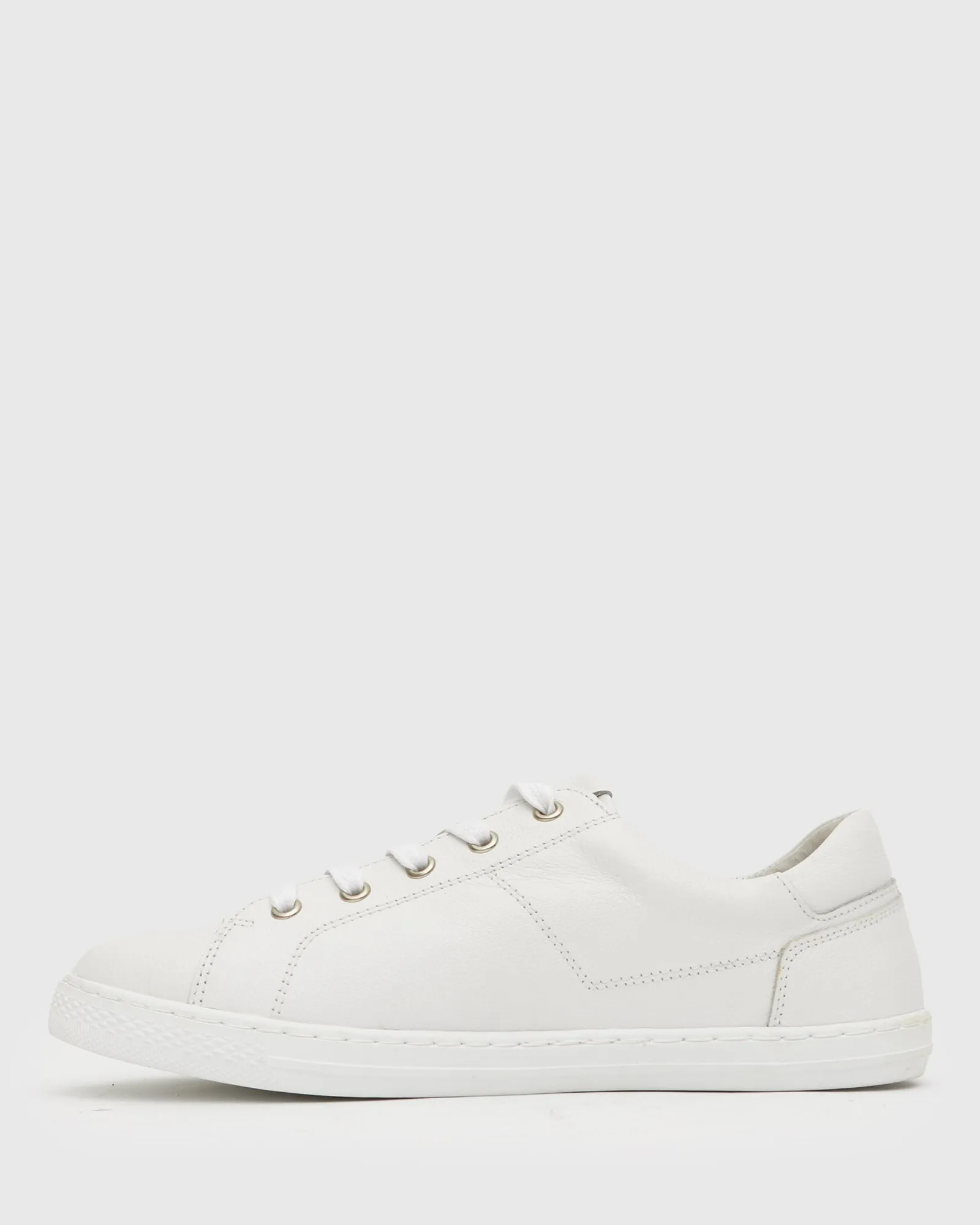 HARPER Side Zip Leather Sneakers