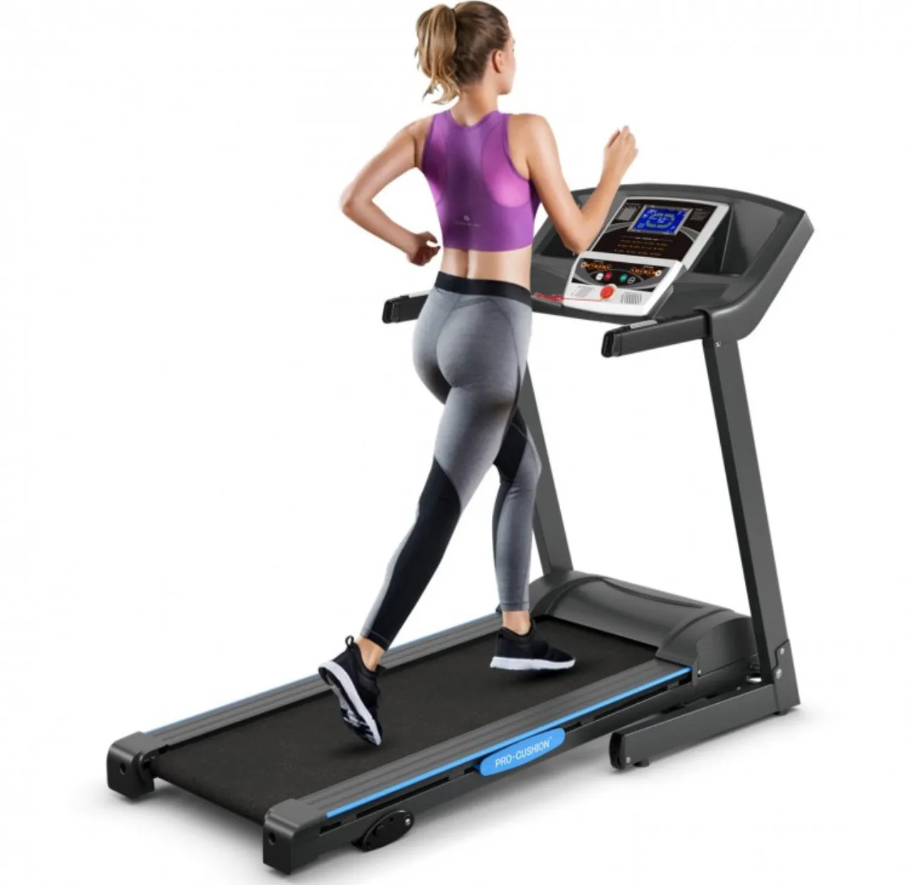 Heavy Duty Folding Electric Motorized Power Treadmill Machine | LCD Display | 2.25HP | 3 Incline Levels | Space Saver | Smooth & Quiet