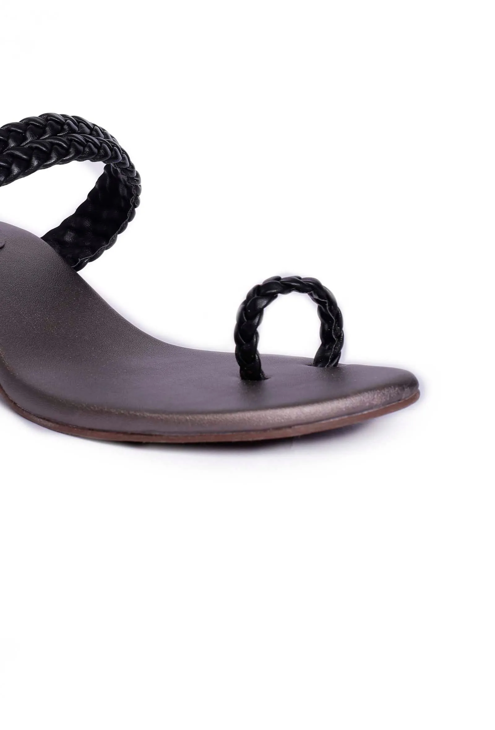 Ice Grey Knotted Cruelty Free Leather Sandals