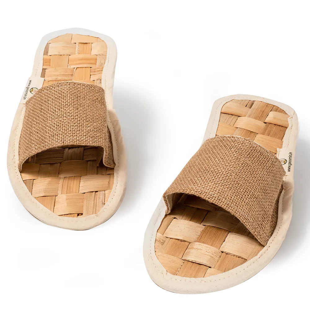 Indoor slippers- banana waffle  | open toe slidders