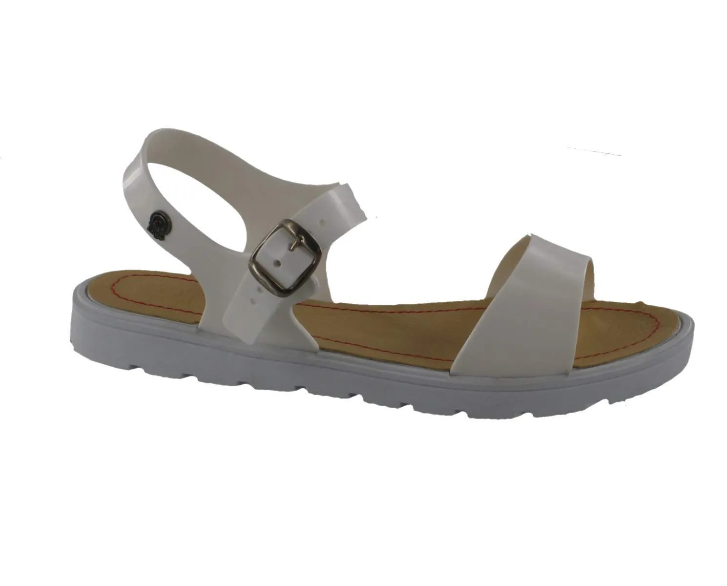 Jelly Footwear Sandal Strappy Flat White