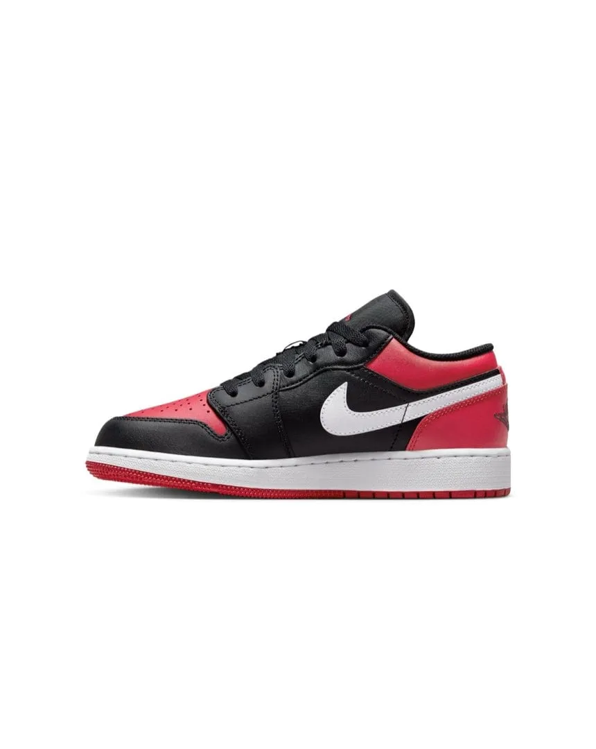 Jordan 1 Low ( GS ) - Black / Gym Red - White