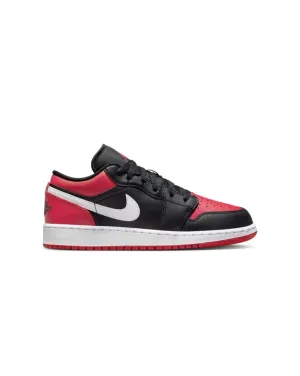 Jordan 1 Low ( GS ) - Black / Gym Red - White