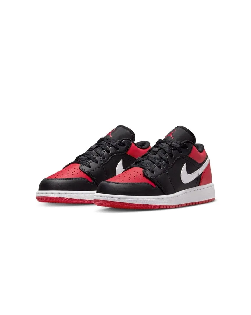 Jordan 1 Low ( GS ) - Black / Gym Red - White