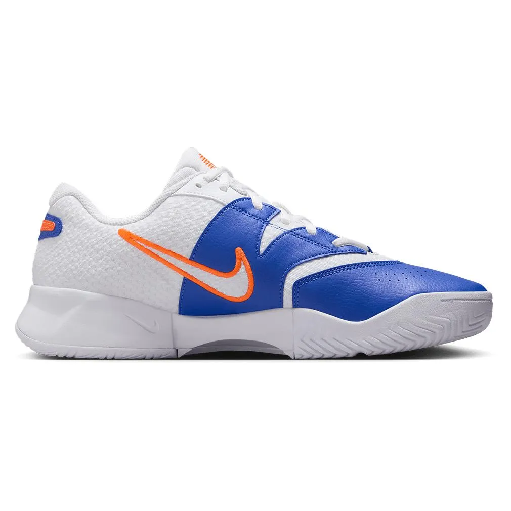 Juniors` Court Lite 4 Tennis Shoes White and Hyper Crimson