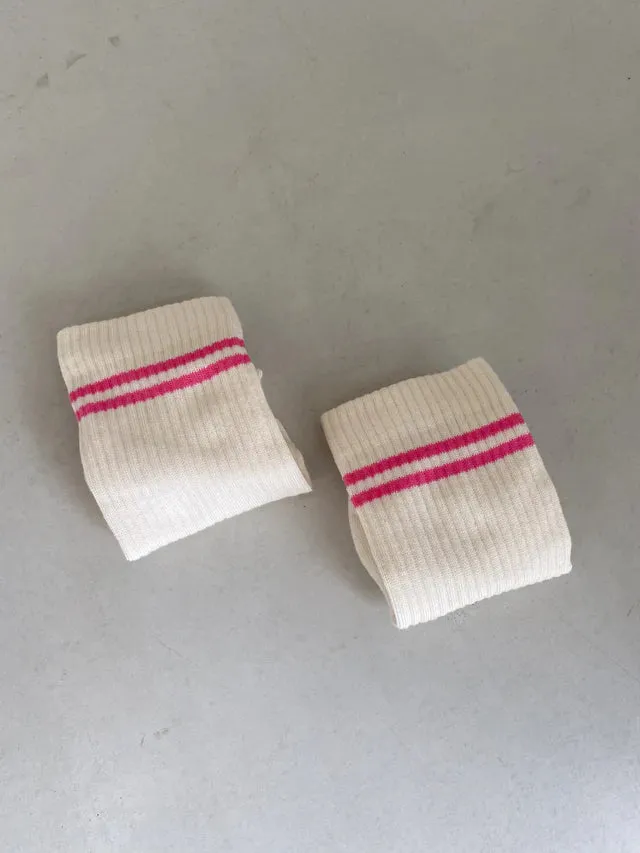 Jutelaune Sporty Socks - Pink Stripe