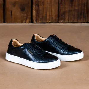 Kingsley Heath S All Over Embossed Sneaker Black/Brass/White