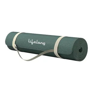 Lifelong Yoga mat for Women & Men EVA Material 4mm Anti-Slip Yoga Mat with Strap for Gym Workout|Exercise Mat For Home Gym|Yoga Mat For Gym Workout and Yoga Exercise (6 Months Warranty) Green