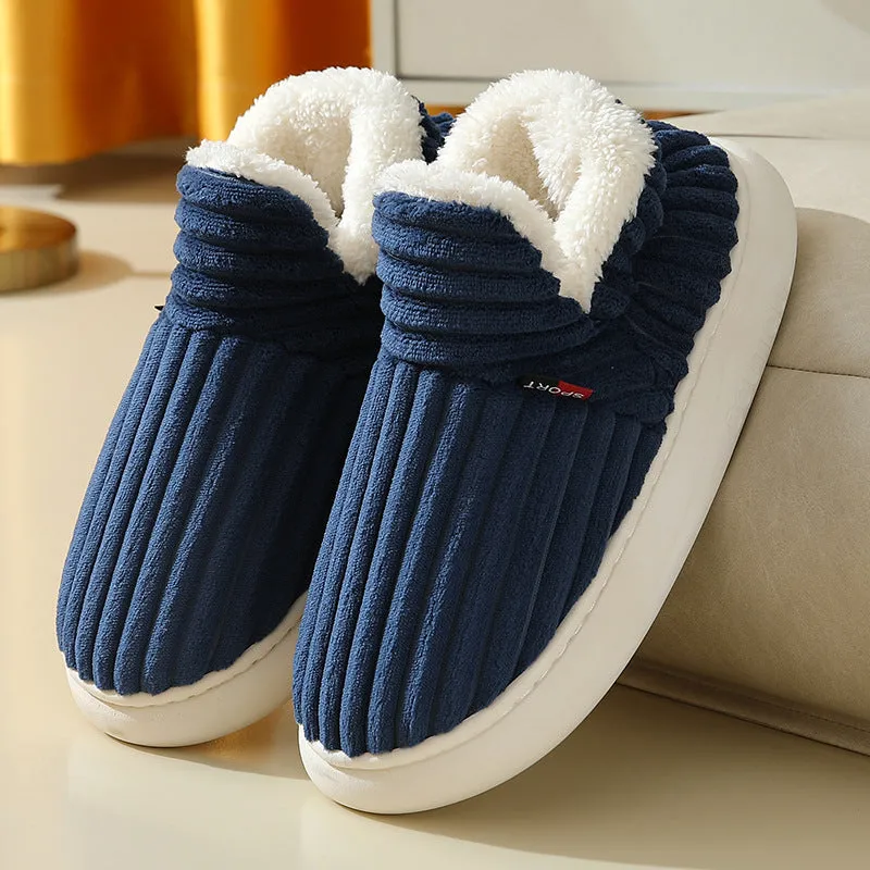 Man Cave X Luxe LSS Christmas Winter Cotton Warm Indoor Outdoor Plush Shoes Fleece Snow Slippers