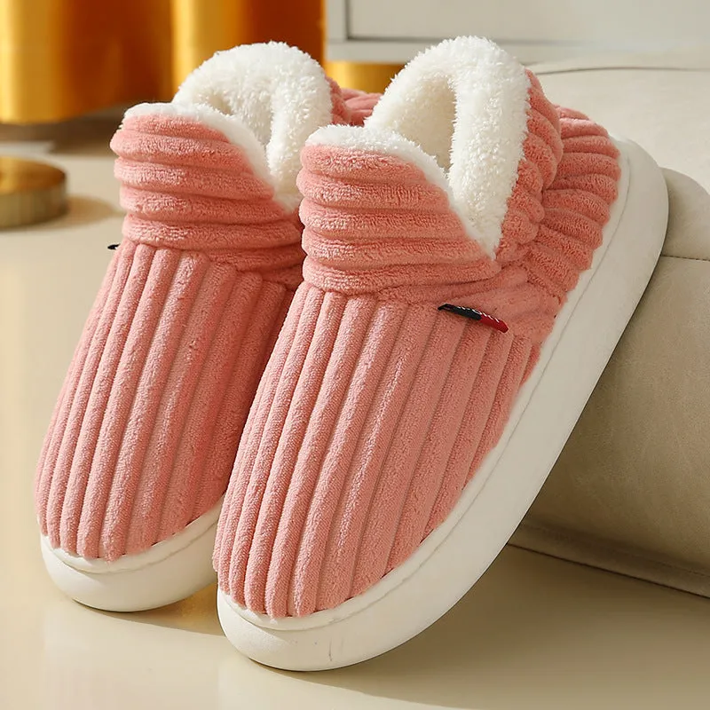 Man Cave X Luxe LSS Christmas Winter Cotton Warm Indoor Outdoor Plush Shoes Fleece Snow Slippers