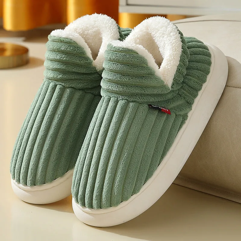 Man Cave X Luxe LSS Christmas Winter Cotton Warm Indoor Outdoor Plush Shoes Fleece Snow Slippers