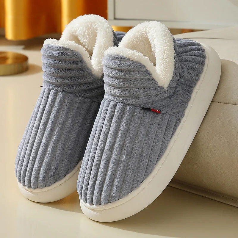 Man Cave X Luxe LSS Christmas Winter Cotton Warm Indoor Outdoor Plush Shoes Fleece Snow Slippers