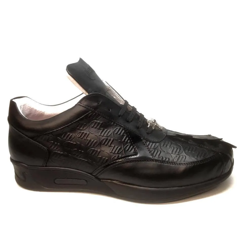 Mauri M770/1 Black Crocodile Tail Sneakers