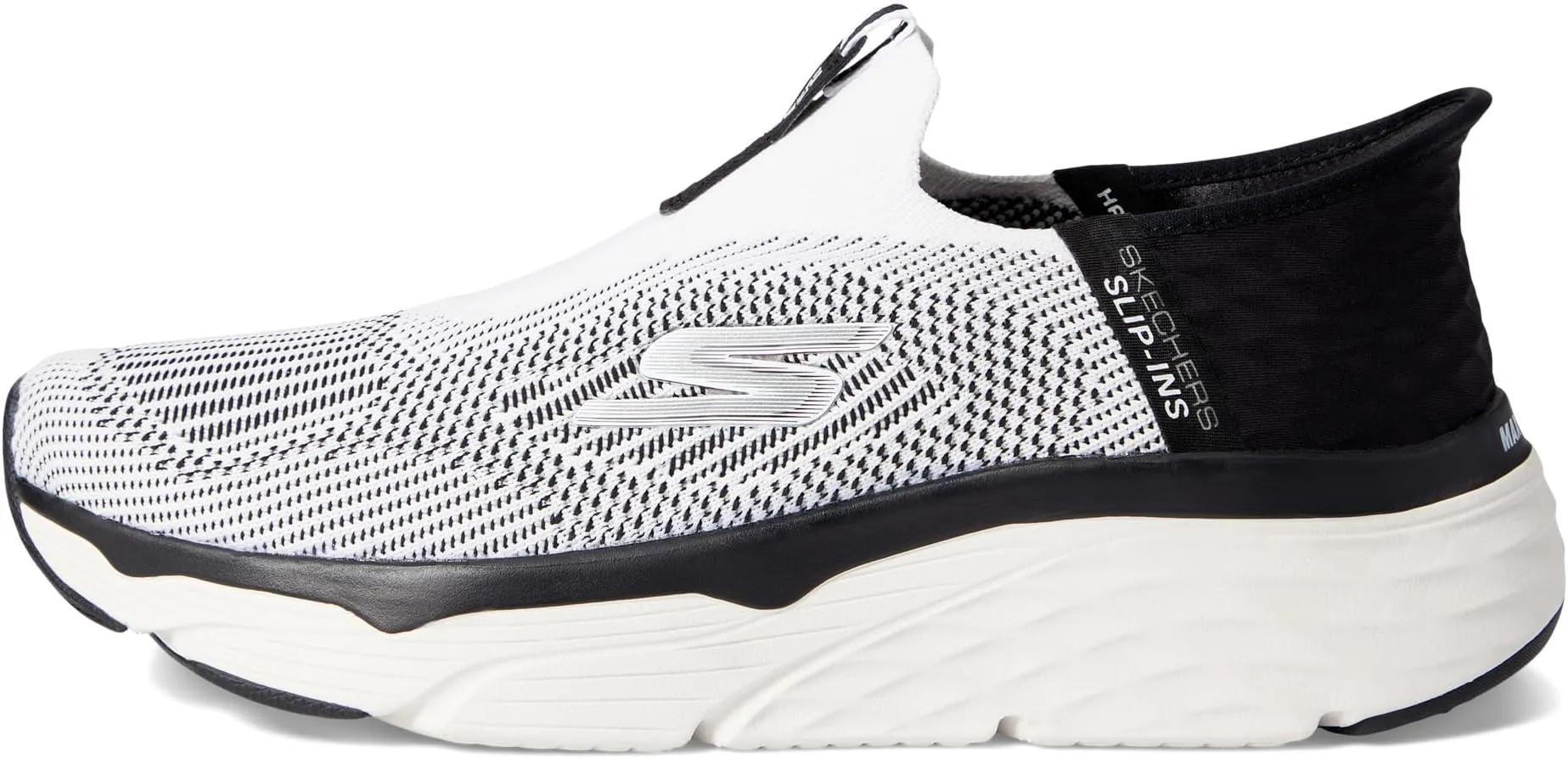 Max Cushioning Elite Advantageous Hands Free Slip-Ins SKECHERS, White/Black