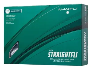 Maxfli 2023 StraightFli Gloss White Golf Balls 1 Dozen